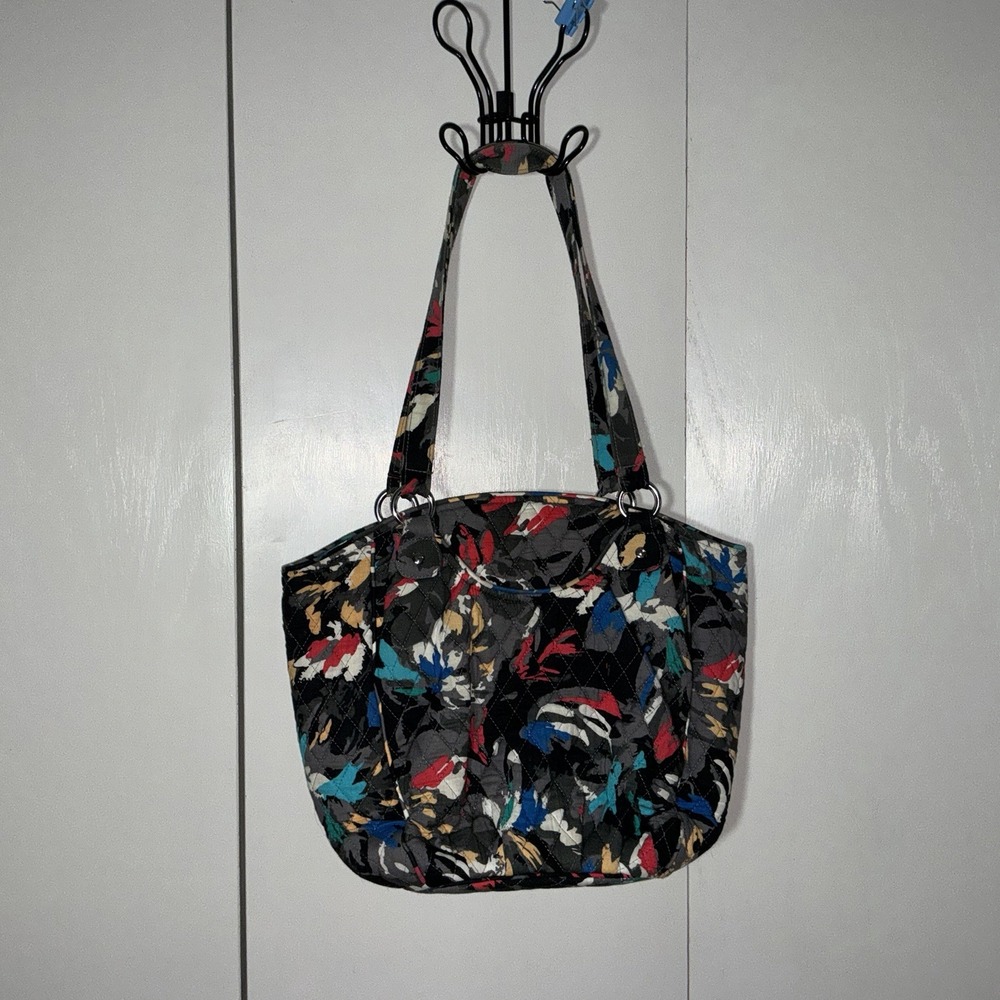 Vera Bradley Glenna "Splash Floral" Large Tote Shoulder Style Bag 15" X 12"